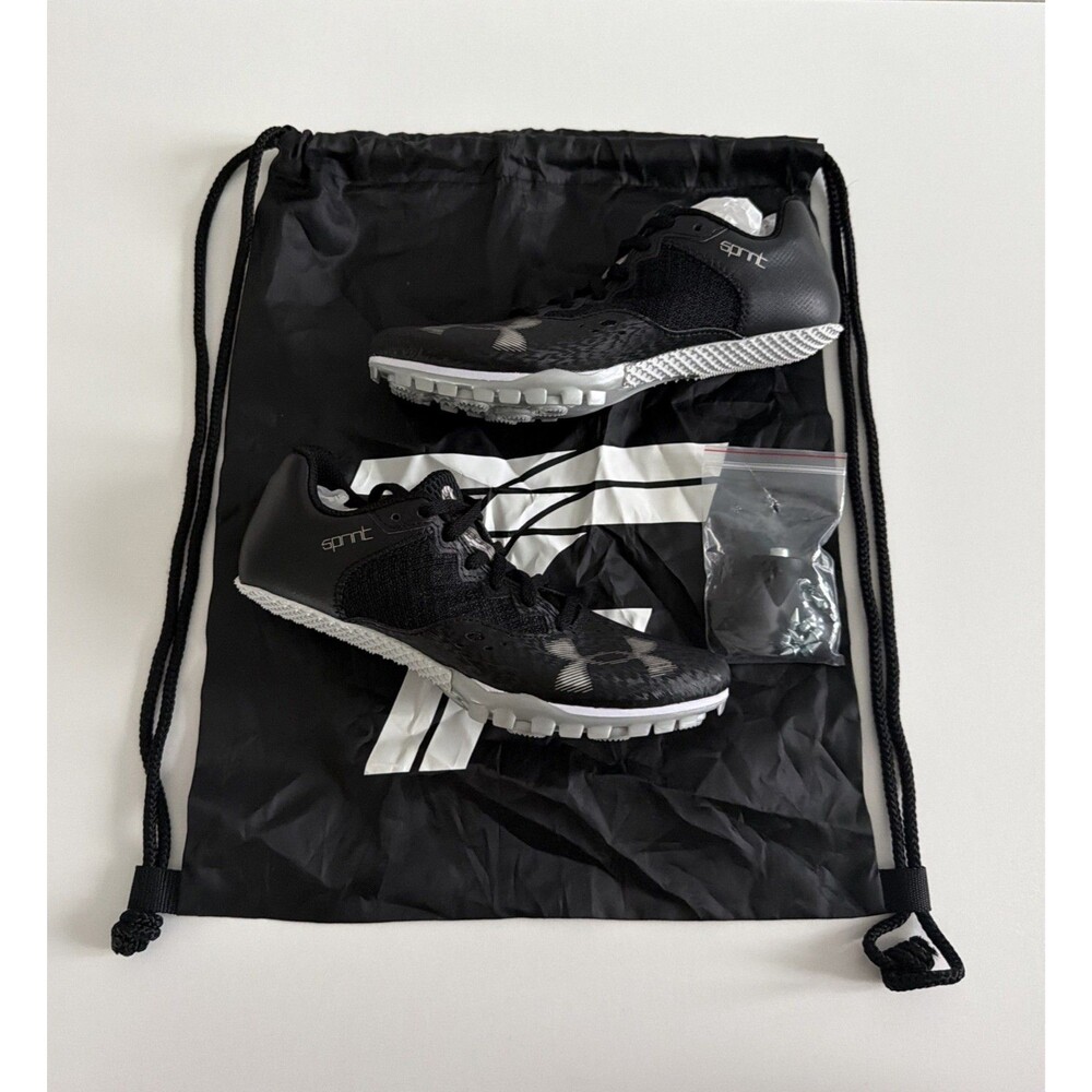 Under Armour Kick Sprint 4 Track Spikes Black Size Men’s Size 11.5 + Bag & Spike